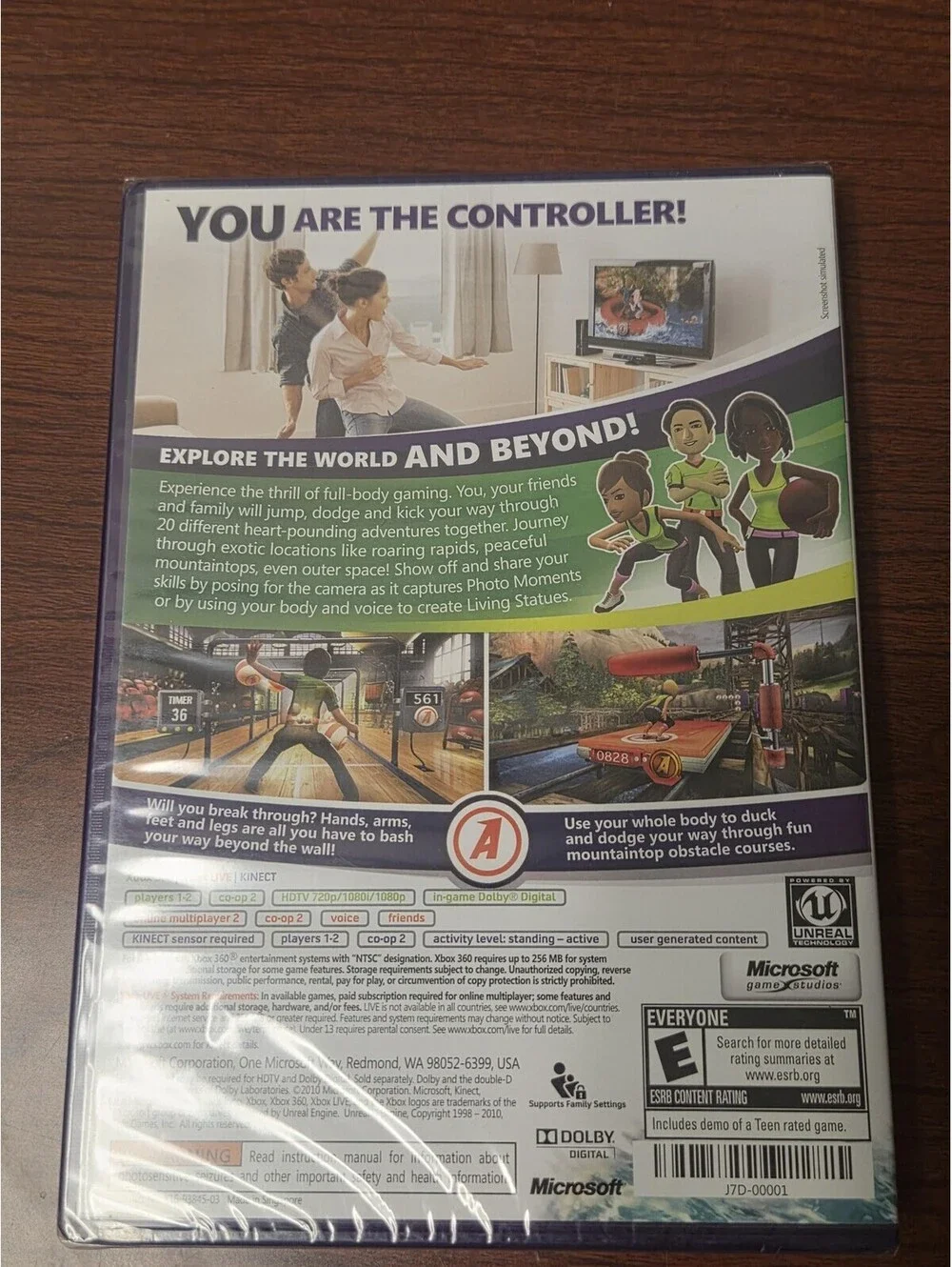 Kinect Adventures! Microsoft Xbox 360 Game New Sealed E Microsoft NTSC-U/C 2010